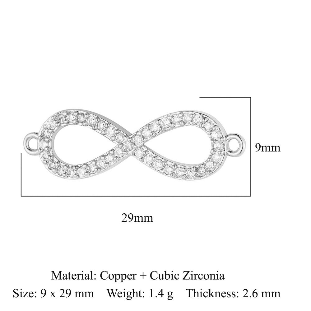 Copper zircon DIY jewelry connecting accessories
