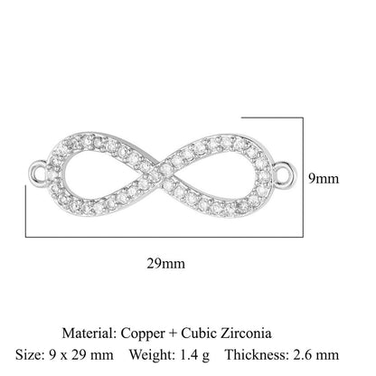 Copper zircon DIY jewelry connecting accessories