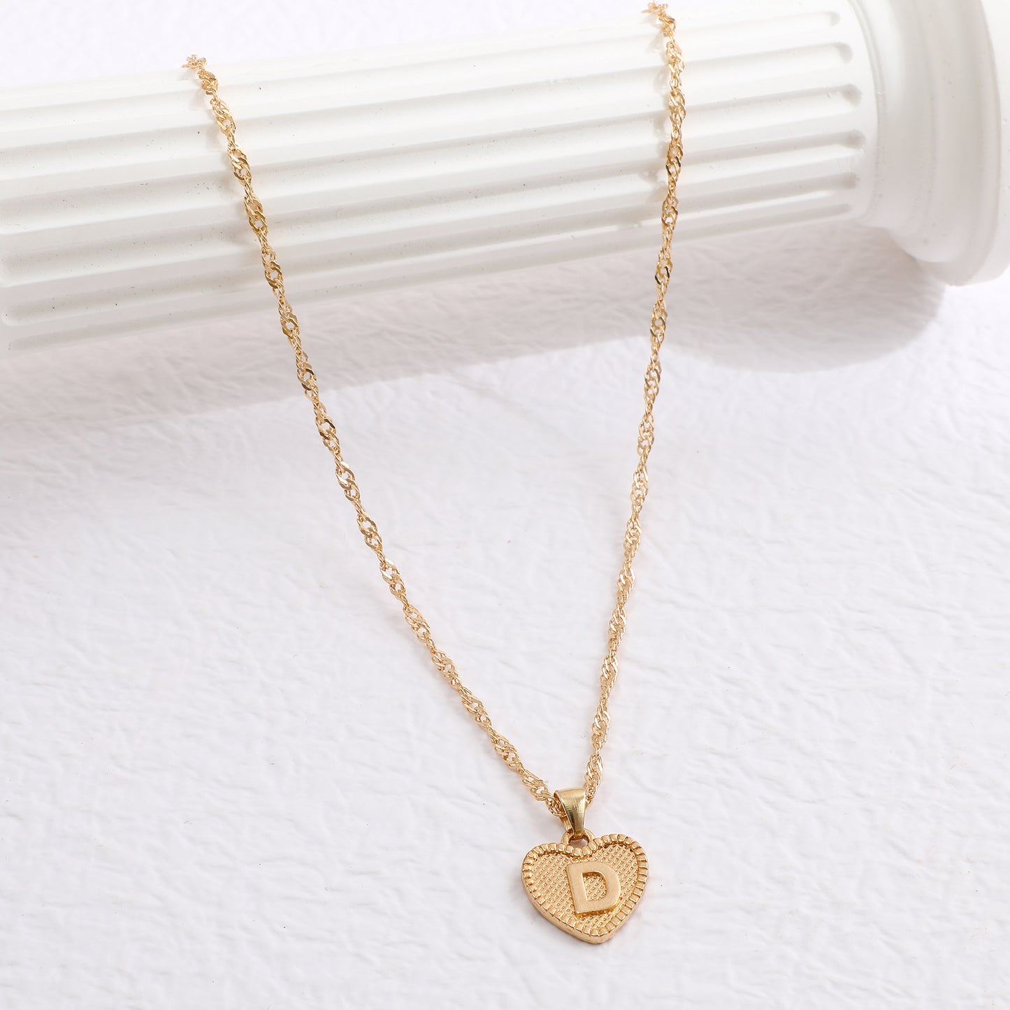 Love Heart Letter Necklace