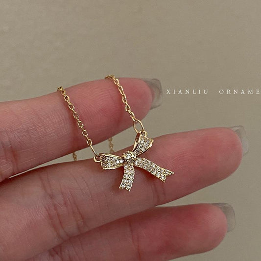 Korean Irregular Butterfly Collarbone Necklace