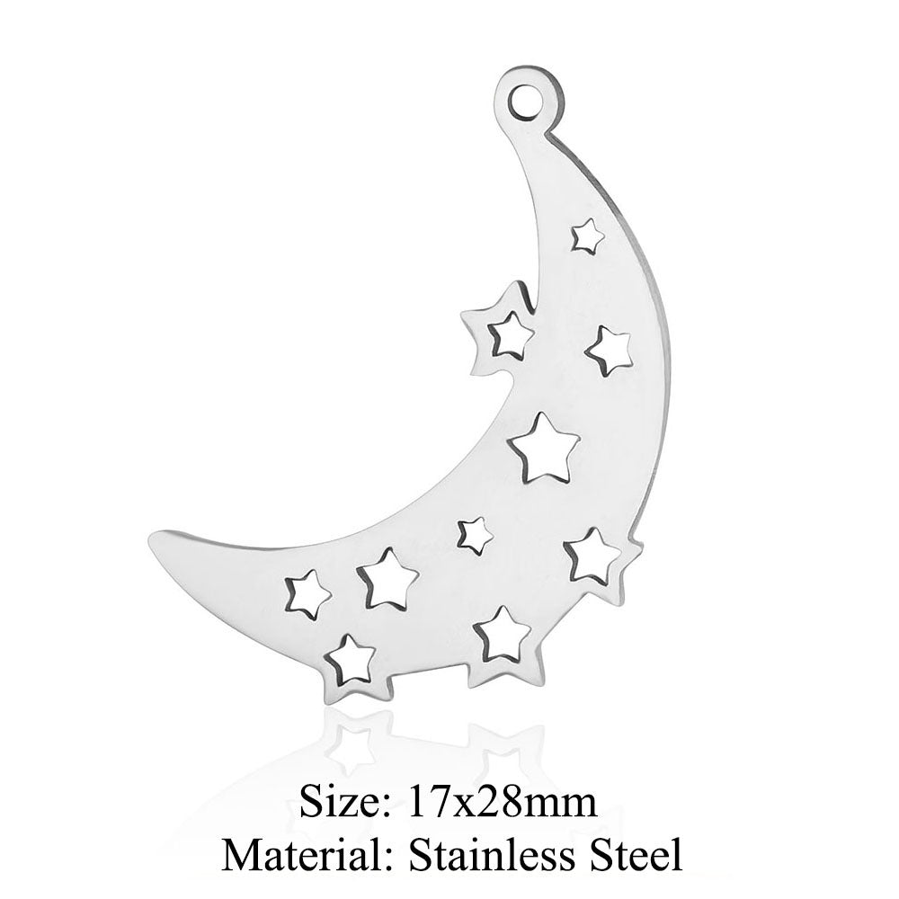 5 pcs/pack, water drop sun titanium steel pendant.