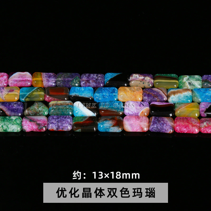 Color dragon agate water drop loose beads