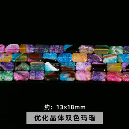 Color dragon agate water drop loose beads