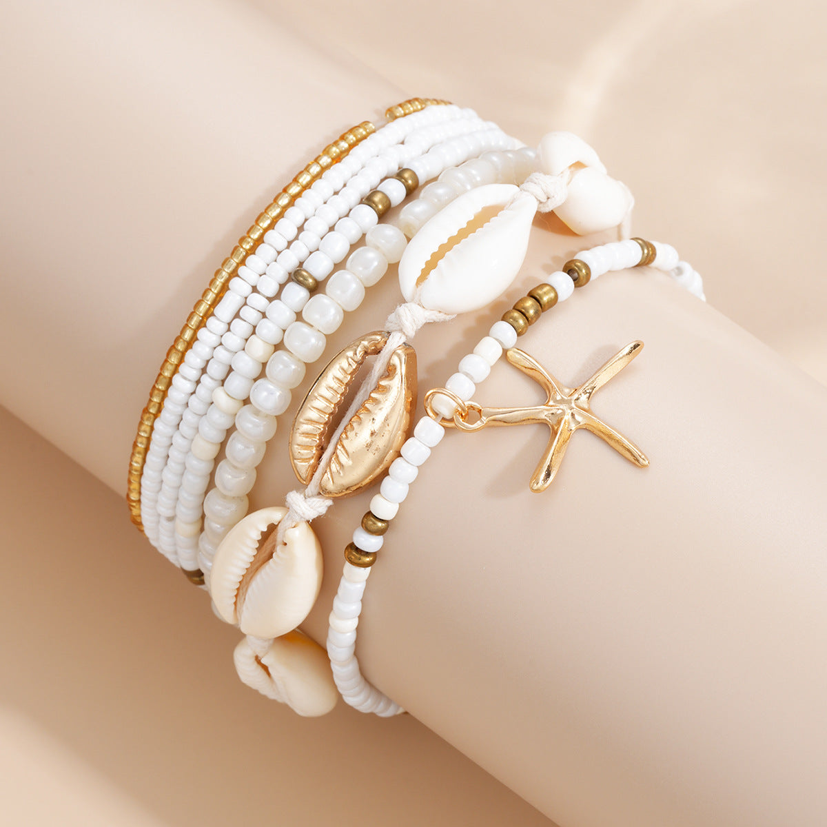 Bohemian Shell Starfish Bracelet Set