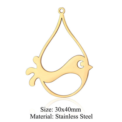 5 pcs/bag wings butterfly titanium steel pendant moth DIY