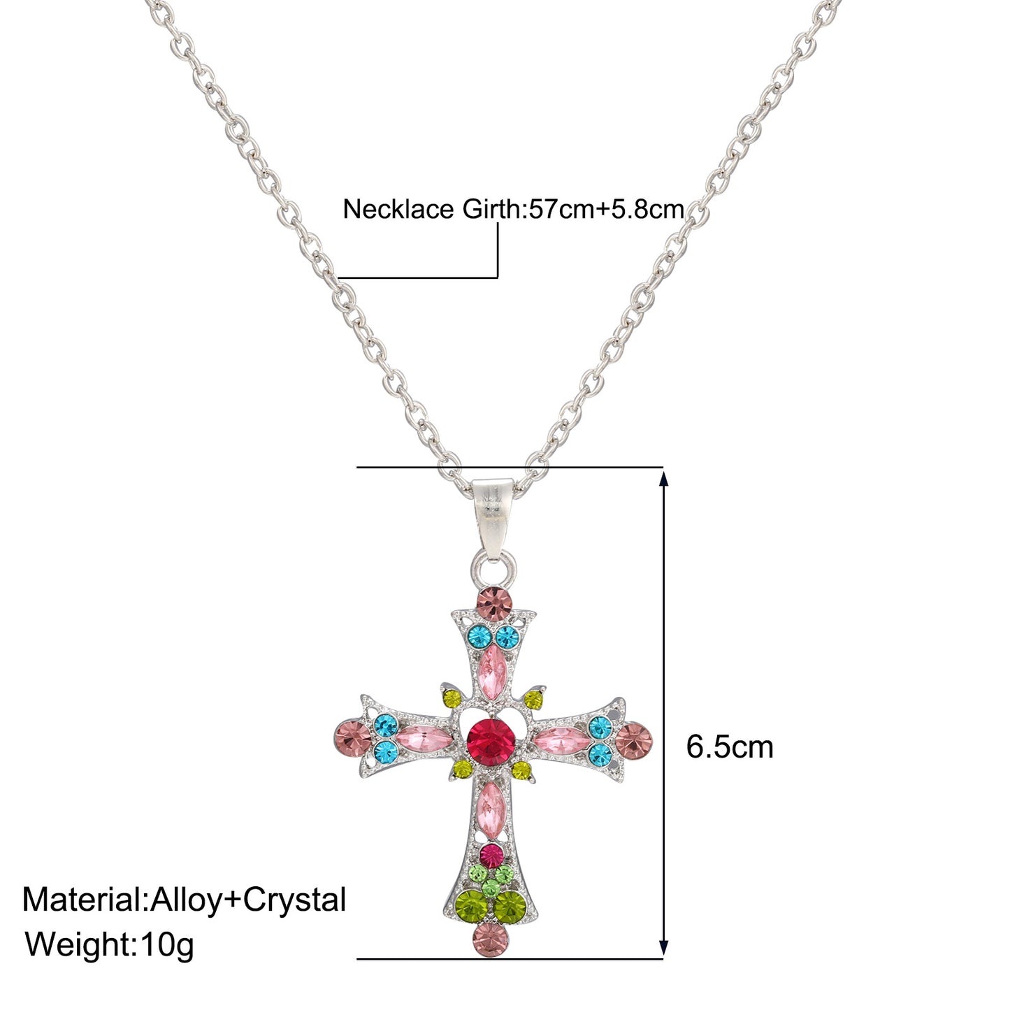 Cross Pendant Necklace Set