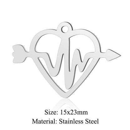 5 pcs/bag boys and girls titanium steel pendant love pendant