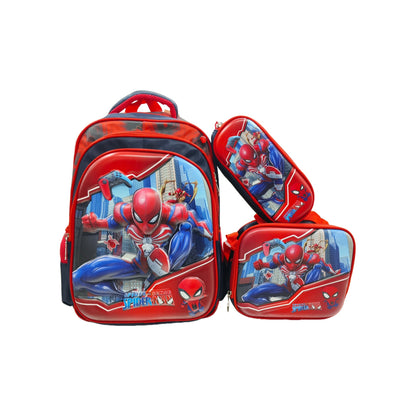 Can hold tie rod schoolbag lunch bag pencil case three-piece set