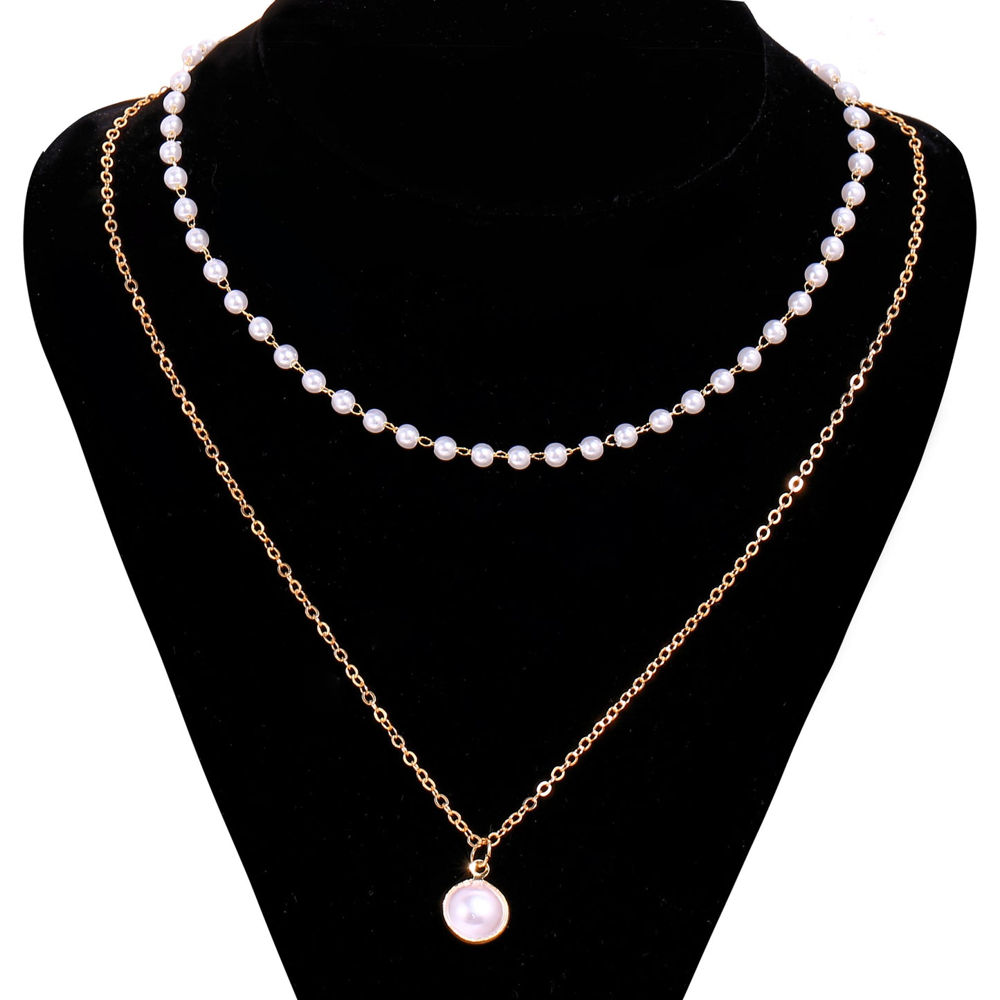 Double-Layer Faux Pearl Necklace