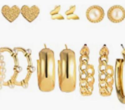 6-Pair Metal Circle Earring Set