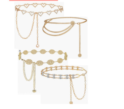 1.0Cm wide new leather waist chain