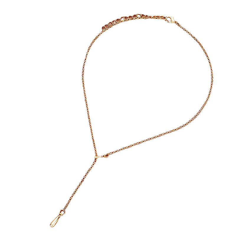 Gold Waterdrop Fringe Necklace