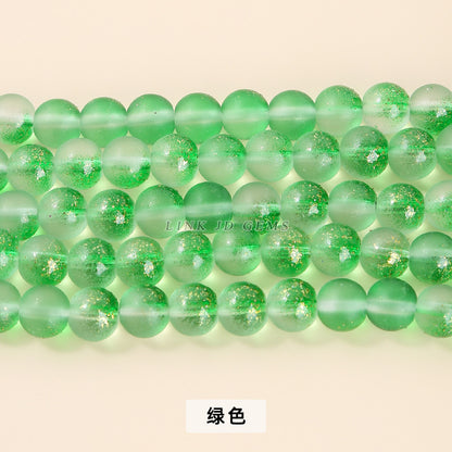 Czech Glazed AB Symphony Gold Loose Beads