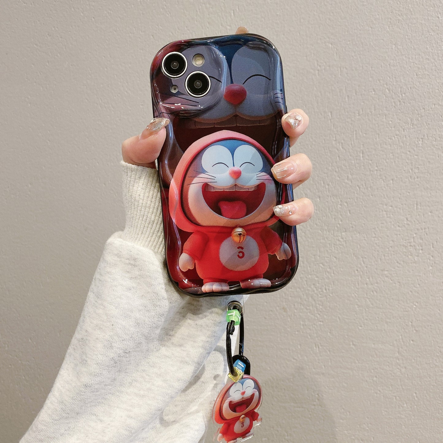 Apple 15 Pro 3D Wave Cute Doraemon iPhone 12 Full Cover