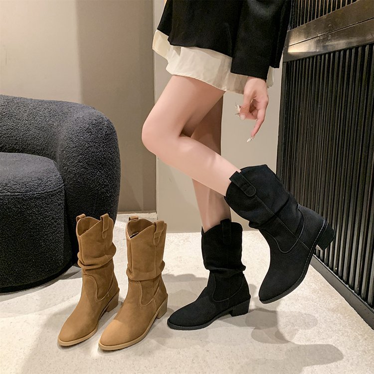 Pile boots women's inner heightening knight boots