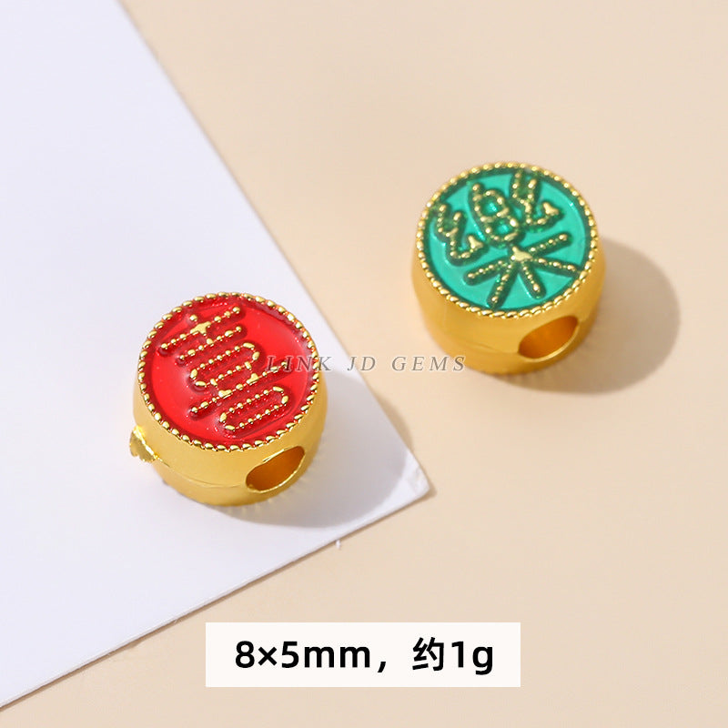 Ancient gold bell lotus abacus pendant