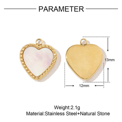 French hollow geometric love titanium steel pendant