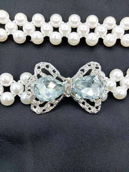 French Vintage Pearl Belt