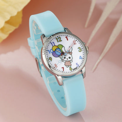 Children's Silicone Watch Hairpin Bracelet Set