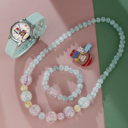 Silicone watch cartoon element jewelry set