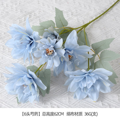 Artificial flowers blue series flowers plastic flowers wholesale