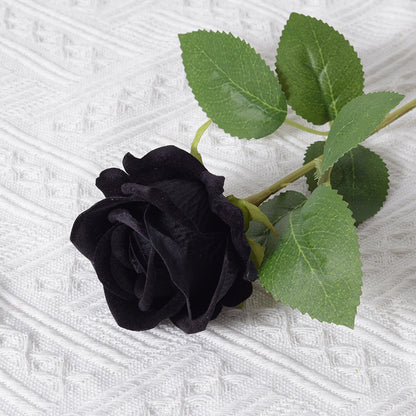 Simulation velvet rose single