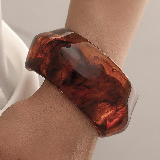 Geometric Arc Acrylic Bracelet