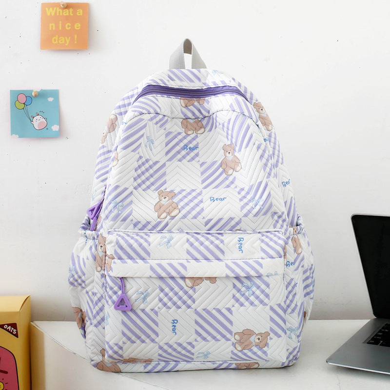 Campus style student backpack large capacity