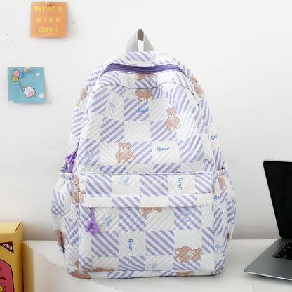 Campus style student backpack large capacity