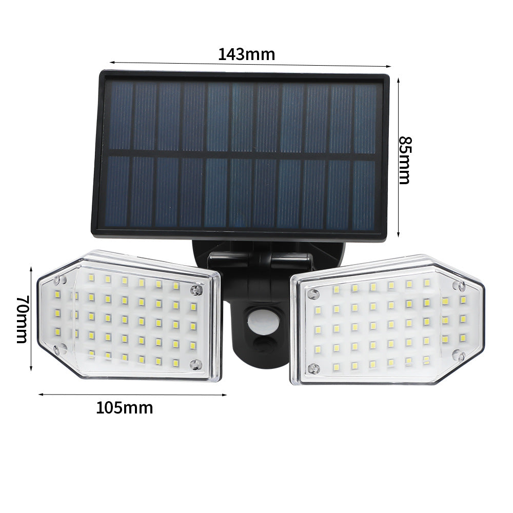 Double head outdoor wall lamp