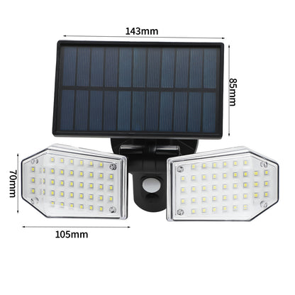 Double head outdoor wall lamp