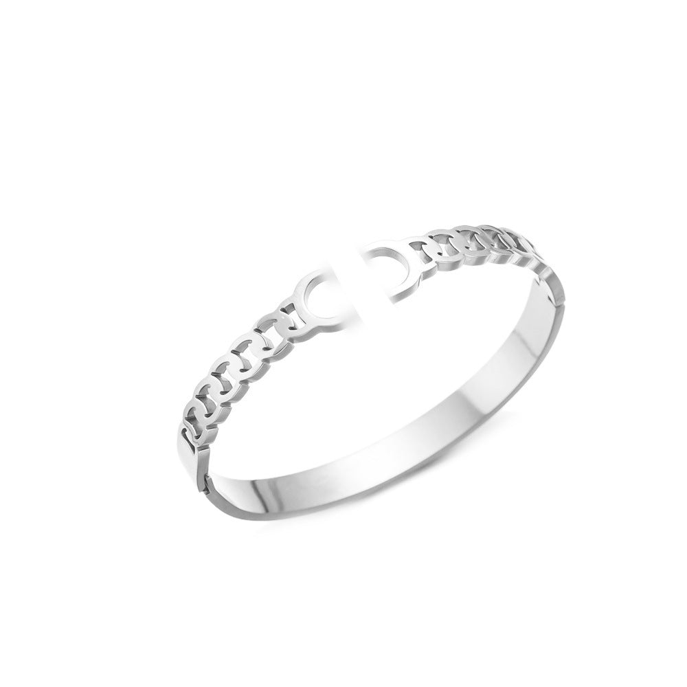 Non-Fading Titanium Steel Minimalist INS-Style Bracelet