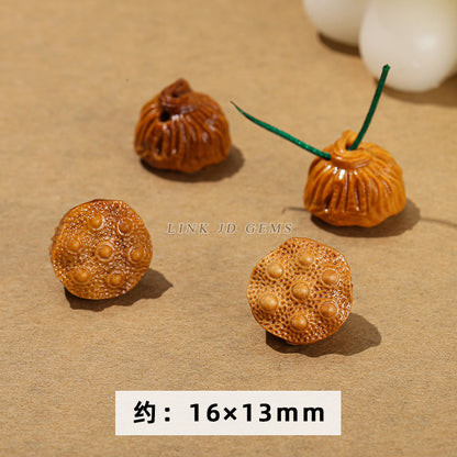 Barbie sandalwood carving lion head cat claw lotus pod accessories