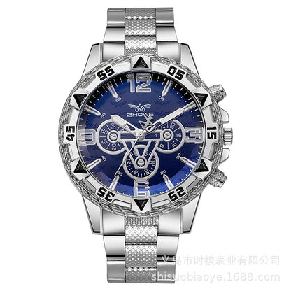 Cross-Border Blue Glass Men's Quartz Watch