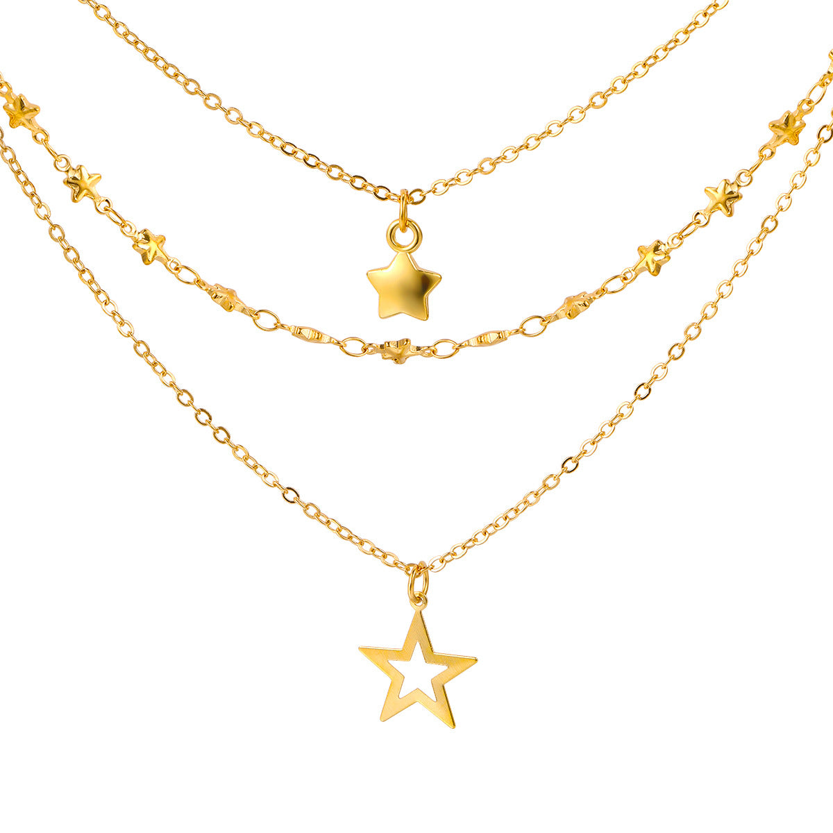 Multi-Layer Star Pendant Necklace