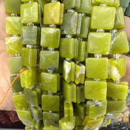 Contas de cristal em formato quadrado, contas soltas 