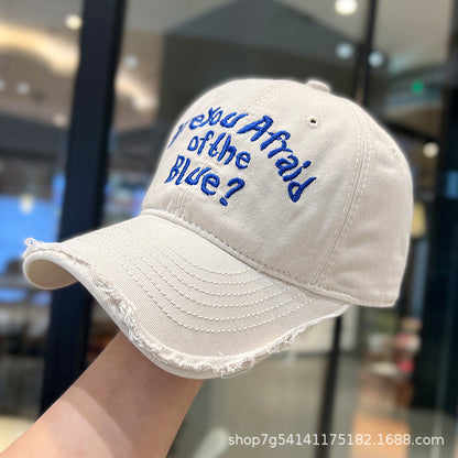 Gorra de béisbol deshilachada vintage 