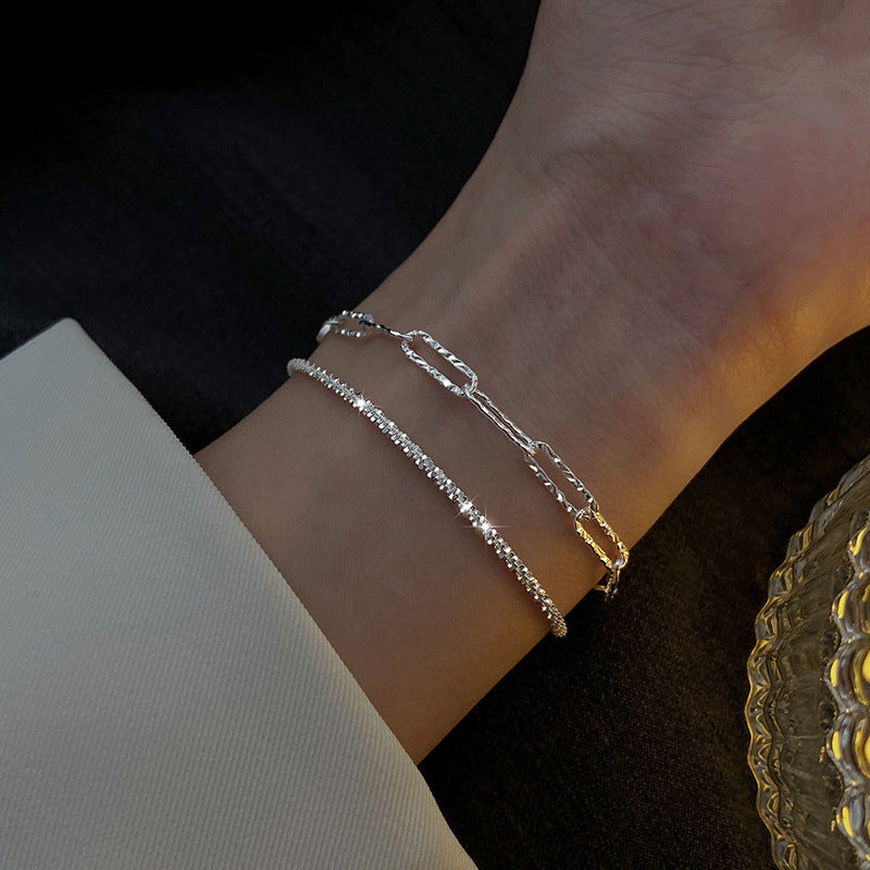 Sparkling Two-Piece Bracelet Set