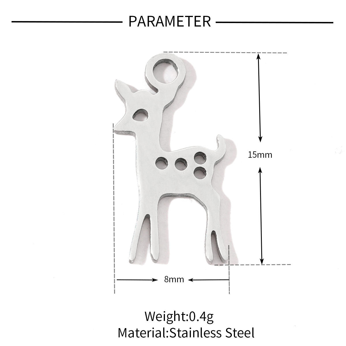 20 pcs/pack frog elephant bat titanium steel DIY pendant