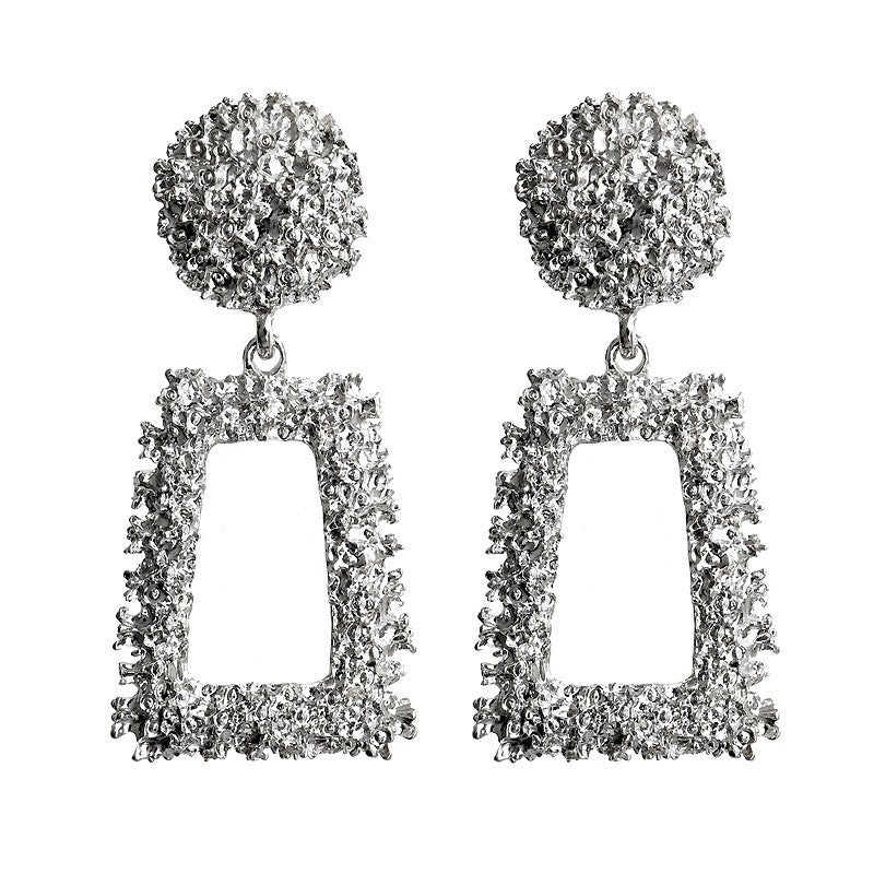 Fashion geometric metal creative earrings
