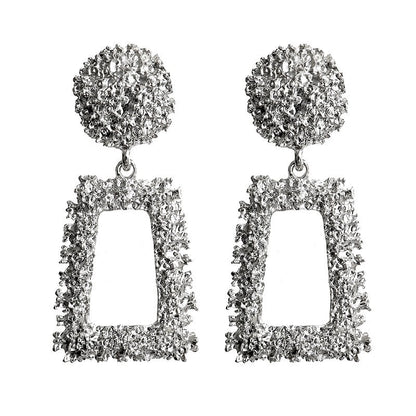Fashion geometric metal creative earrings
