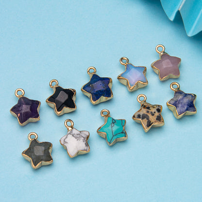 Pingente de Cristal Pentagrama Facetado 