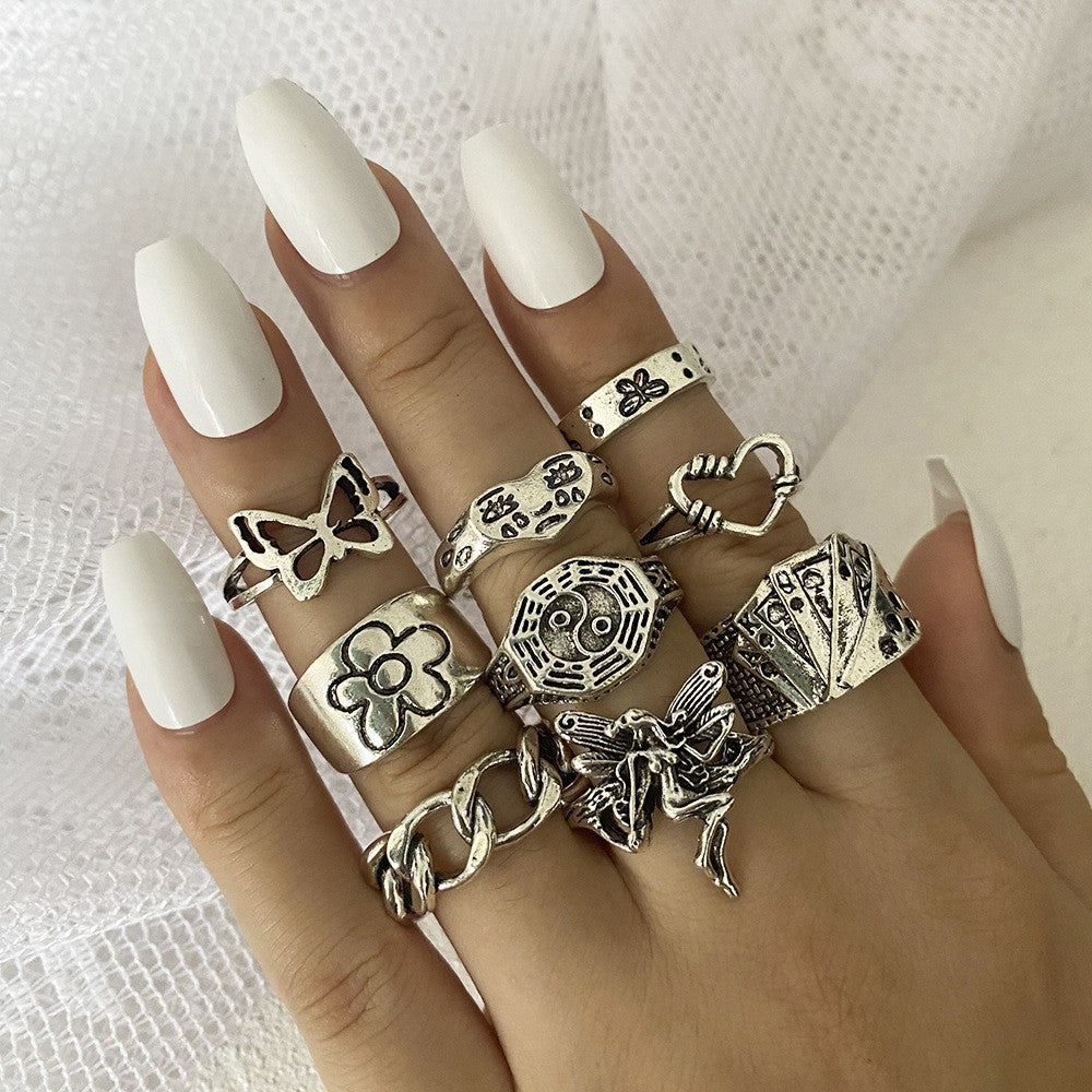 Love Teardrop 3-Piece Ring Set