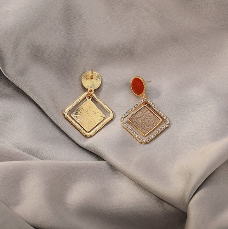 Pendientes de rombos dobles huecos 