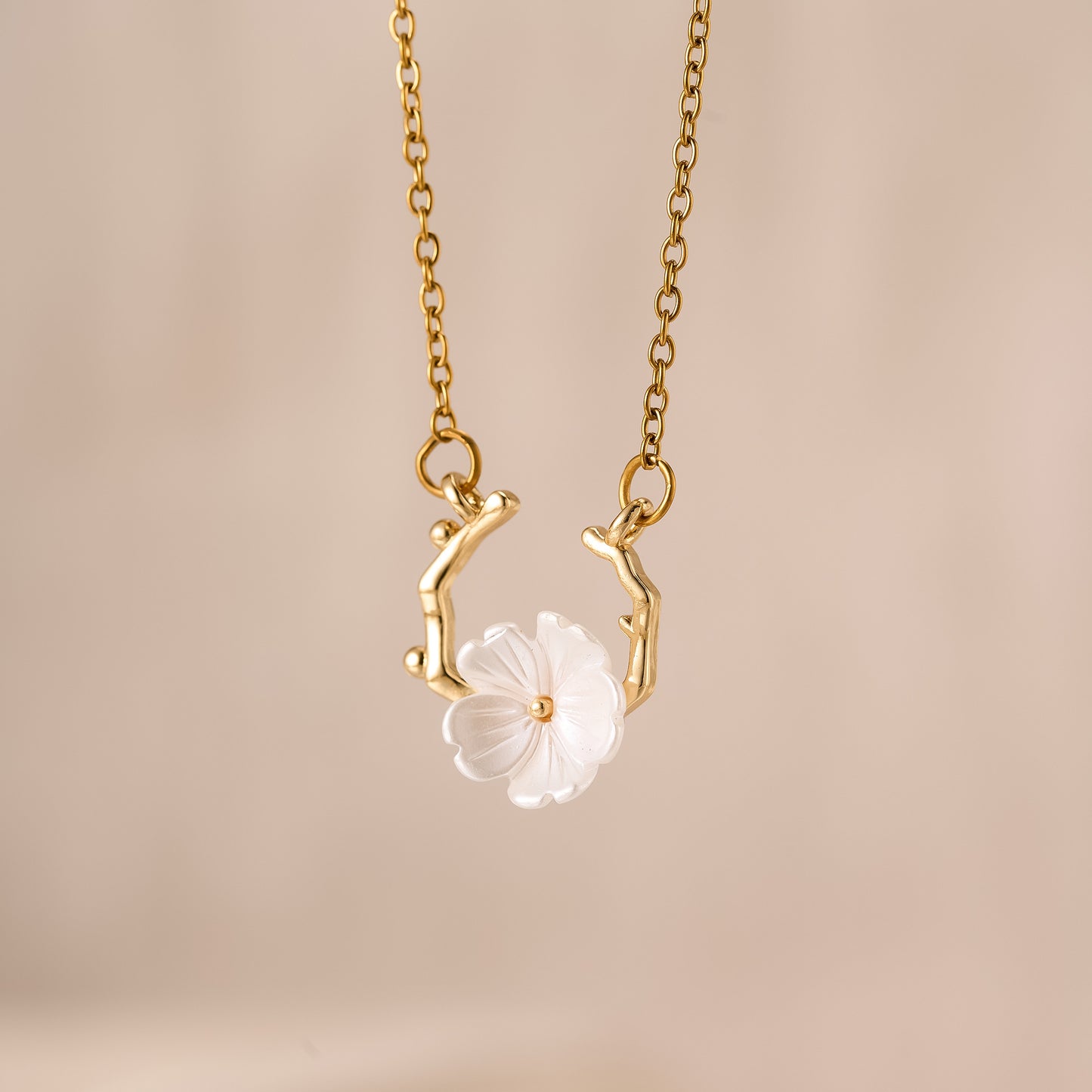 Flower Bell Pendant Necklace