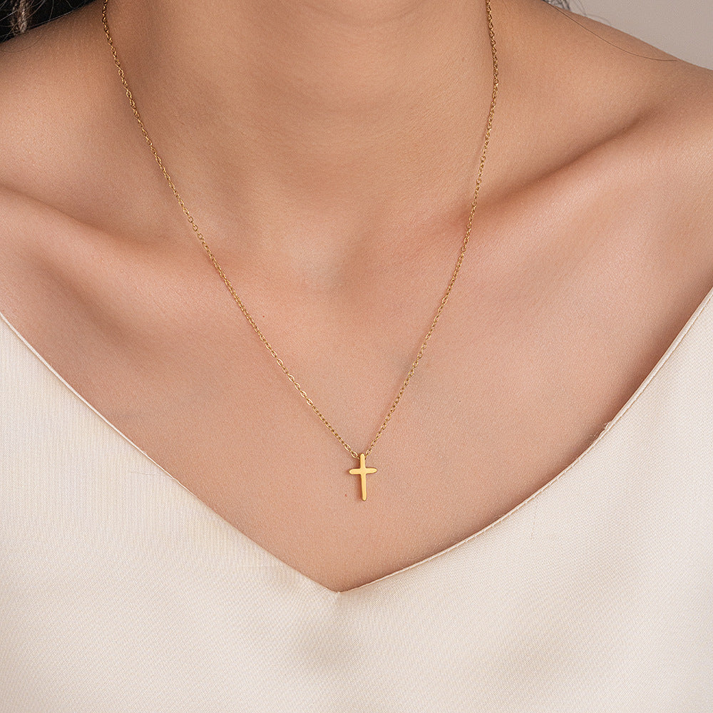 18k Gold Cross Necklace
