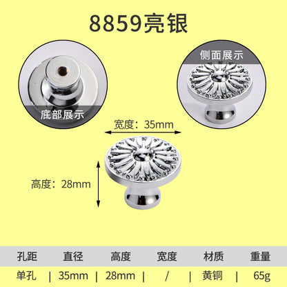 Chrome Bright Silver Brass Handle