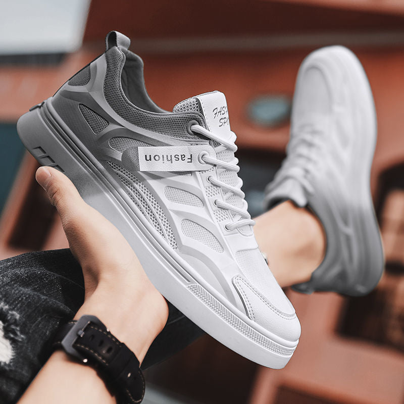 Breathable Thin Odor-Resistant White Mesh Casual Sneakers
