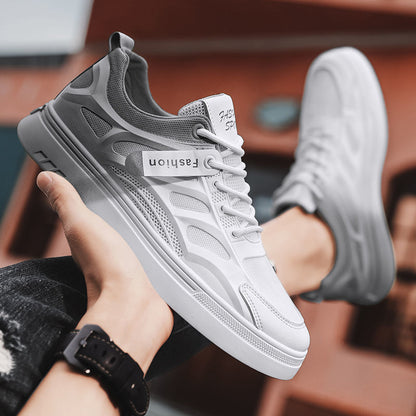 Breathable Thin Odor-Resistant White Mesh Casual Sneakers