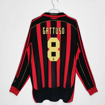 Camiseta retro de manga corta de local y visitante del AC Milan 06-07 